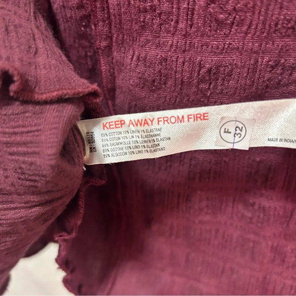 Free People Throwing Shade Mini Dress in Garnet NWOT - Women’s Size Small - Picture 9 of 10